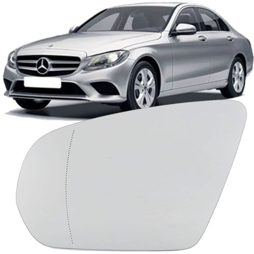 Lente do Espelho Retrovisor Mercedes C180 C200 C250 de 2015 À 2019 - Esquerdo