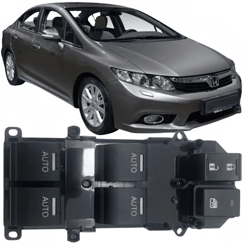 Comando Botao Vidro Eletrico Civic de 2012 À 2016