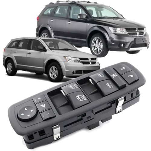 Comando Botao Vidro Eletrico Journey 2.7 e 3.6 de 2007 À 2020 - com Rebatimento e com 2 Auto