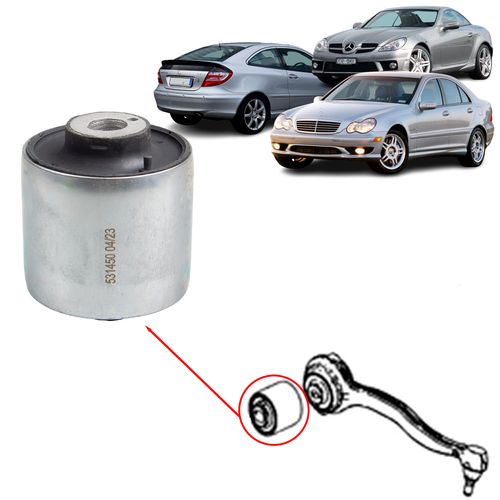 Bucha Braço Superior Dianteiro Mercedes Classe C / CLC / CLK / CLS / E / GLK / SLC / SLK - Vários Anos