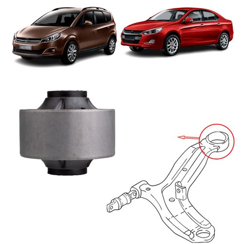 Bucha Maior da Bandeja Inferior Dianteira Jac Motors J5 J6 2011 A 2016