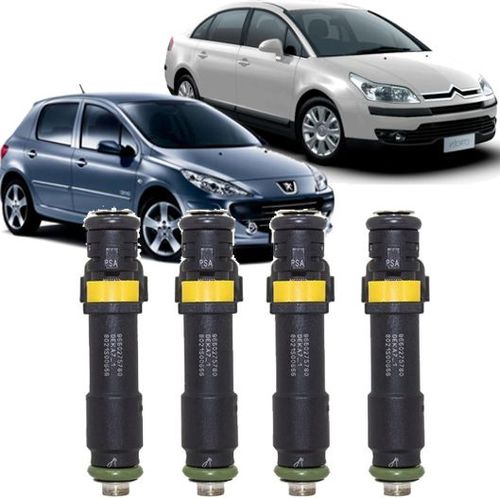Kit 4 Bicos Injetores Peugeot 307 Citroen C4 C5 Picasso 2.0 16V À Gasolina - Deka 7_1