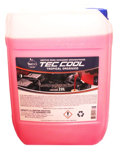 Aditivo para radiador concentrado tropical orgânico rosa 20l - Tecbril