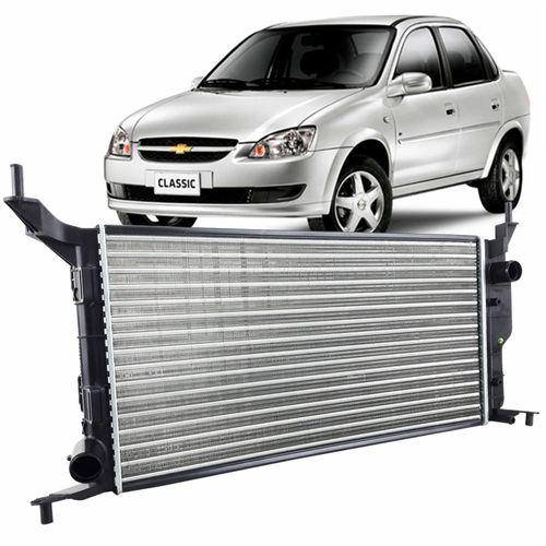 Radiador Denso Chevrolet Corsa Classic 1.0 2011 até 2016 com Ar Condicionado e sem Ar Condicionado