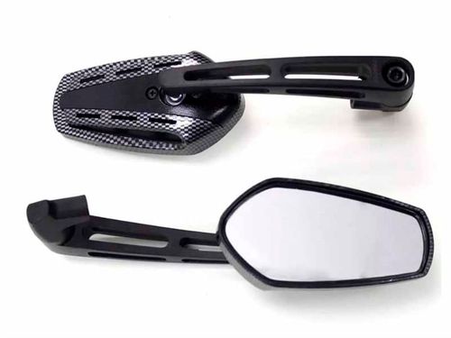 Espelho Retrovisor Mini Esportivo Haste Plastico C/ base de Alumínio Varias Cores