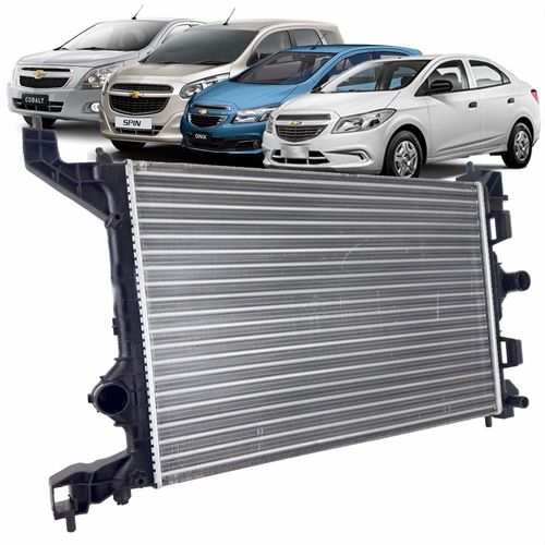 Radiador de Água Spin Onix Cobalt Prisma 2012 até 2016 Todos com Câmbio Manual