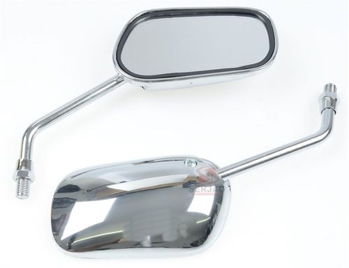 Espelho Retrovisor Mini Titan 150 2004 á 2013 e Fan 150 2009 á 2013 Cromado