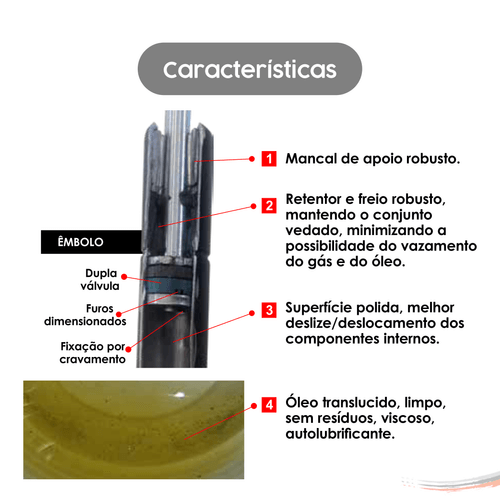 Par Amortecedores Capô Vectra G2 96 A 04