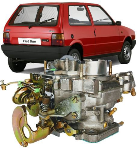 Carburador Uno Fiorino Premio Elba 1.3 1.5 Alcool Argentino Duplo Modelo Weber 460 C/ Sistema de Aceleracao de Roldana
