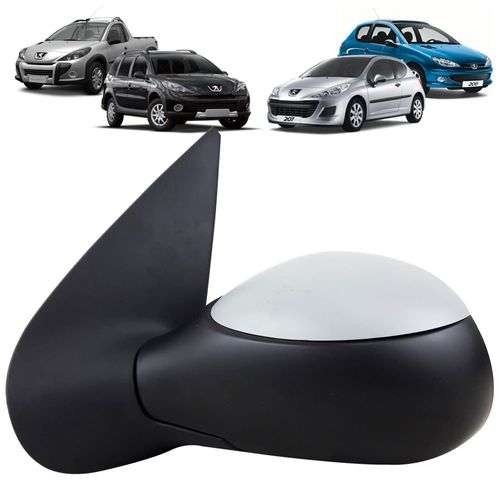 Espelho Retrovisor Externo Controle Elétrico Capa Primer para Pintar Original Peugeot 206 Peugeot 207 Peugeot Hoggar Peugeot Escapade