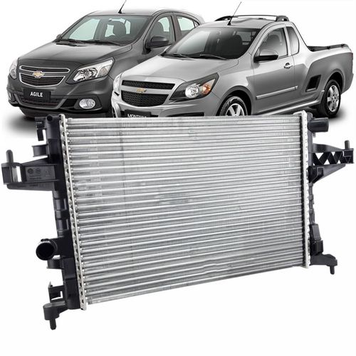 Radiador Original Chevrolet Agile 1.4 2009 até 2016 e Montana 1.4 e 1.8 2010 até 2018 Todos sem Ar Condicionado