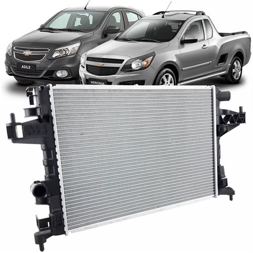 Radiador Valeo Chevrolet Agile 1.4 2009 até 2016 e Montana 1.4 e 1.8 2010 até 2018 Todos com Ar Condicionado