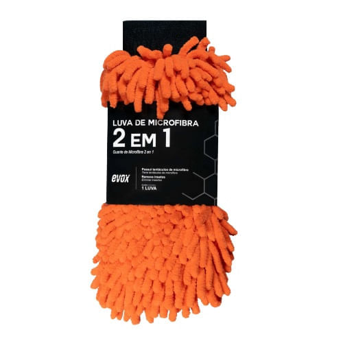 LUVA DE MICROFIBRA 2 EM 1 DUPLA AÇÃO 105GSM EVOX