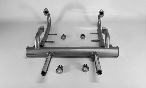 Kit Escapamento Fusca Tipo Original Tubular Sem Pré Aquec