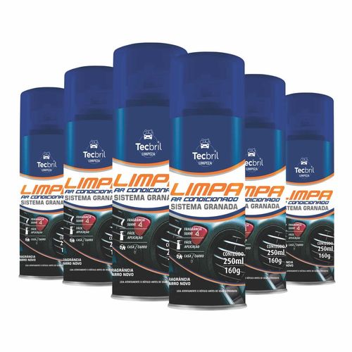 Limpa Ar Condicionado Granada Aroma Lavanda 250ml Tecbril - 6 Peças