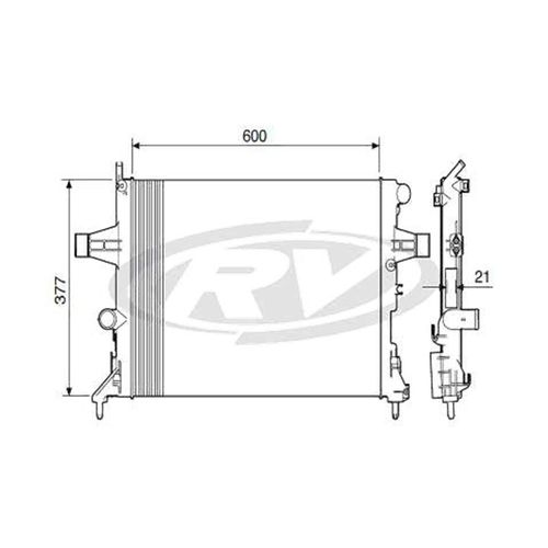 Radiador Astra 1.8 2.0 8V 16V 1999 A 2009 Cambio Manual