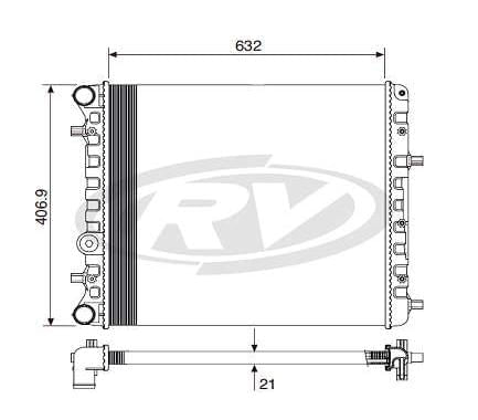 Radiador Gol Gv 09 Fox 06 1.0 1.6 C Ar Polo 1.6 2.0 06