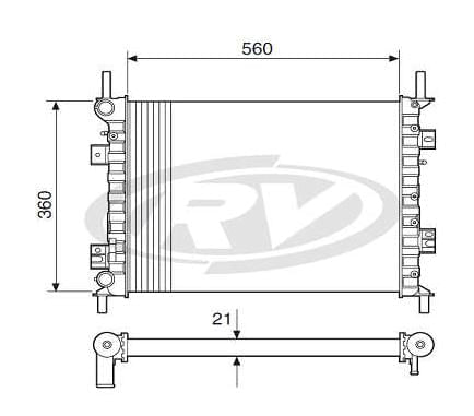 Radiador Fiesta 1.0 1.6 8V 2002 A 2014