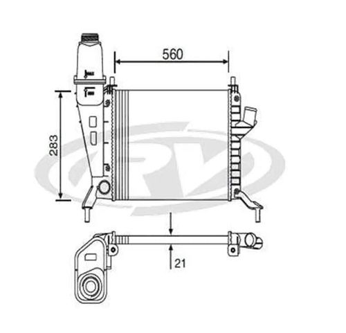 Radiador Celta AtÉ 2006 C Ar C Reservatorio