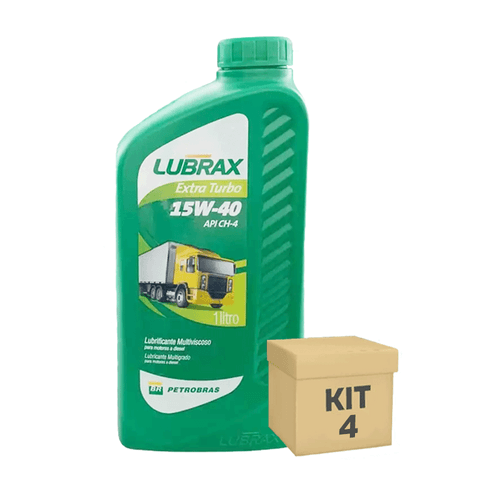 Kit 4 Oleo Motor 1 Litro 15W40 Diesel Mineral Ch-4