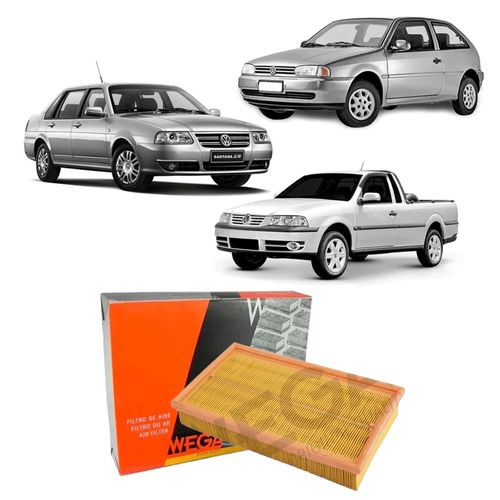 Filtro Ar Motor Gol G2 G3 G4 1996 A 2008 Retangular Alto