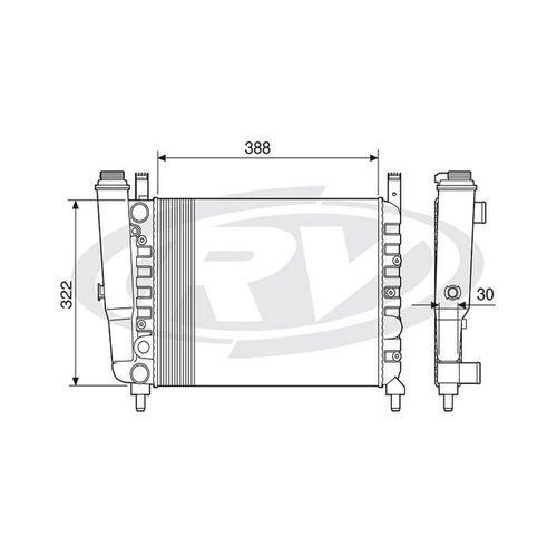 Radiador Fiat Uno 1.0 1.3 1.5 1985 A 1993 Sem Ar