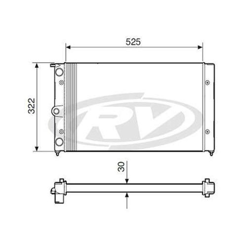 Radiador Santana 1984 A 1990 Sem Ar