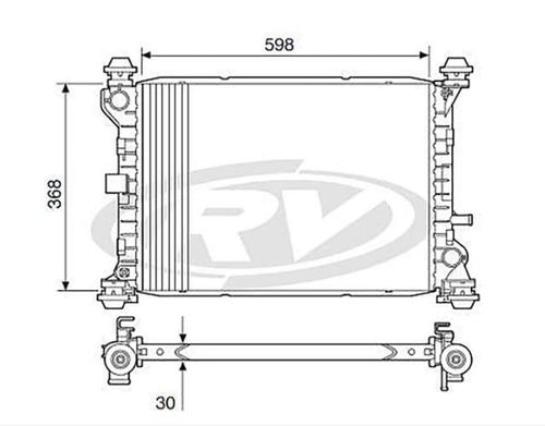 Radiador Focus 1.6 1.8 2.0 2000 A 2008