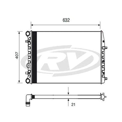 Radiador Fox Polo 1.0 1.6 2003 A 2005 Com Ar Engate Rapido